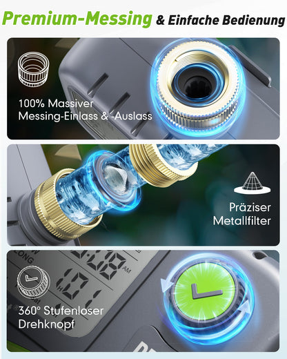 RAINPOINT 2-Zone Irrigation Timer – Programmable, Rain Delay, IP65 Waterproof