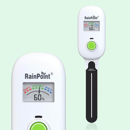 [2026 Version]RAINPOINT Visual Gauge Digital Smart Wireless Plant Moisture Meter,WiFi Hub Needed