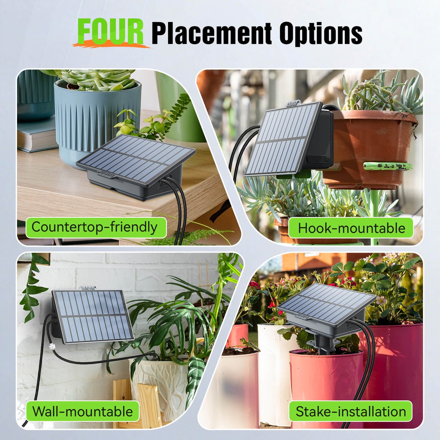 RAINPOINT Solar Drip Irrigation: Auto Watering Kit for 15 Plants, Easy Setup for Garden, Grow Tent, Raised Bed