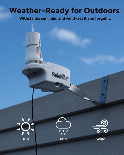 RainPoint wireless Rain Sensor with Mounting Bracket and Wire