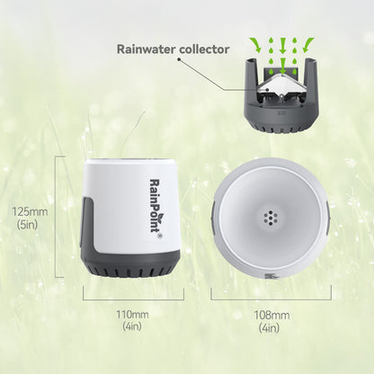 RAINPOINT Wireless Digital Rain Gauge Outdoor with App - Smart Rain Gauge with Accurate Weather Sensor