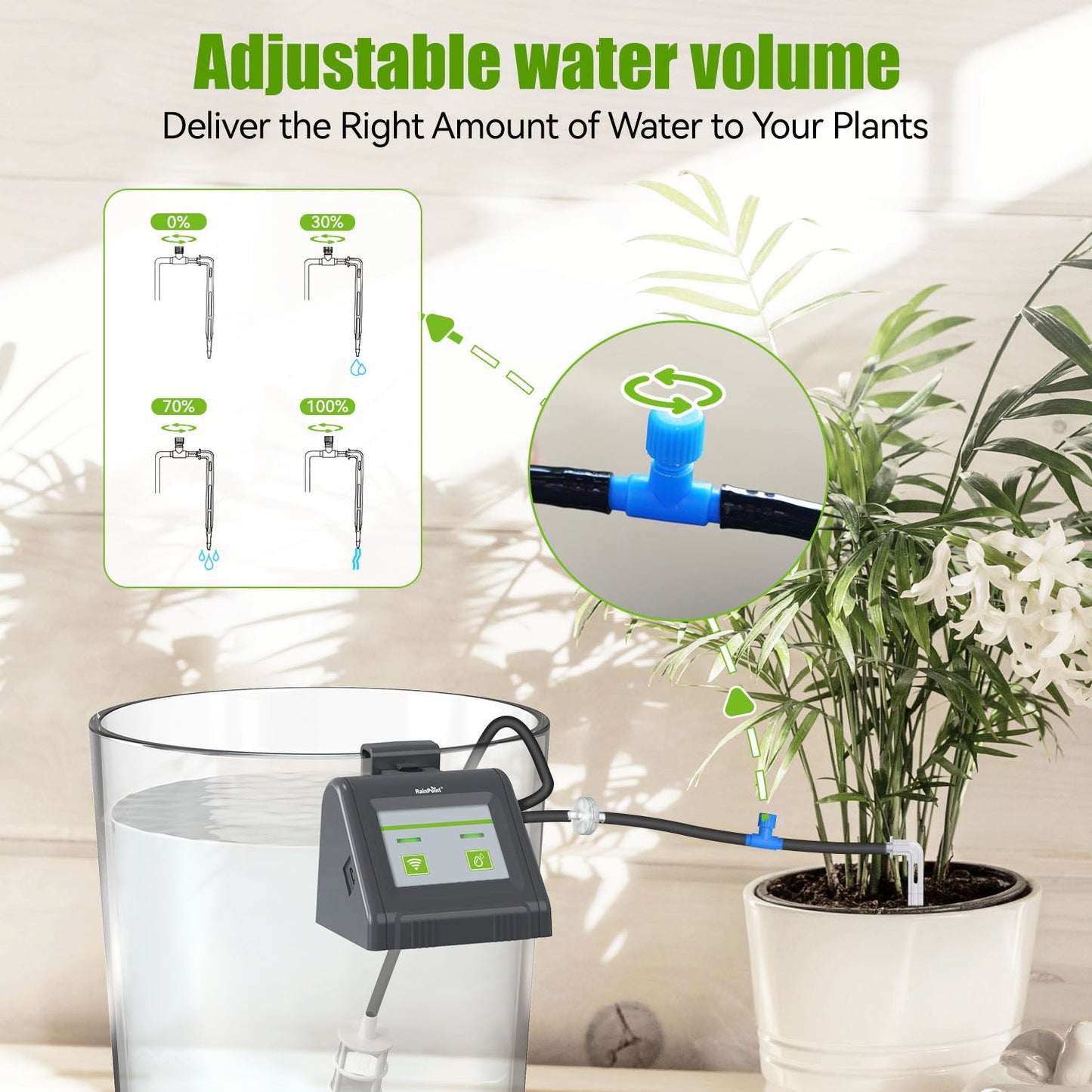 RainPoint WiFi Water Tank Pump Timer, WiFi Automatic Watering System