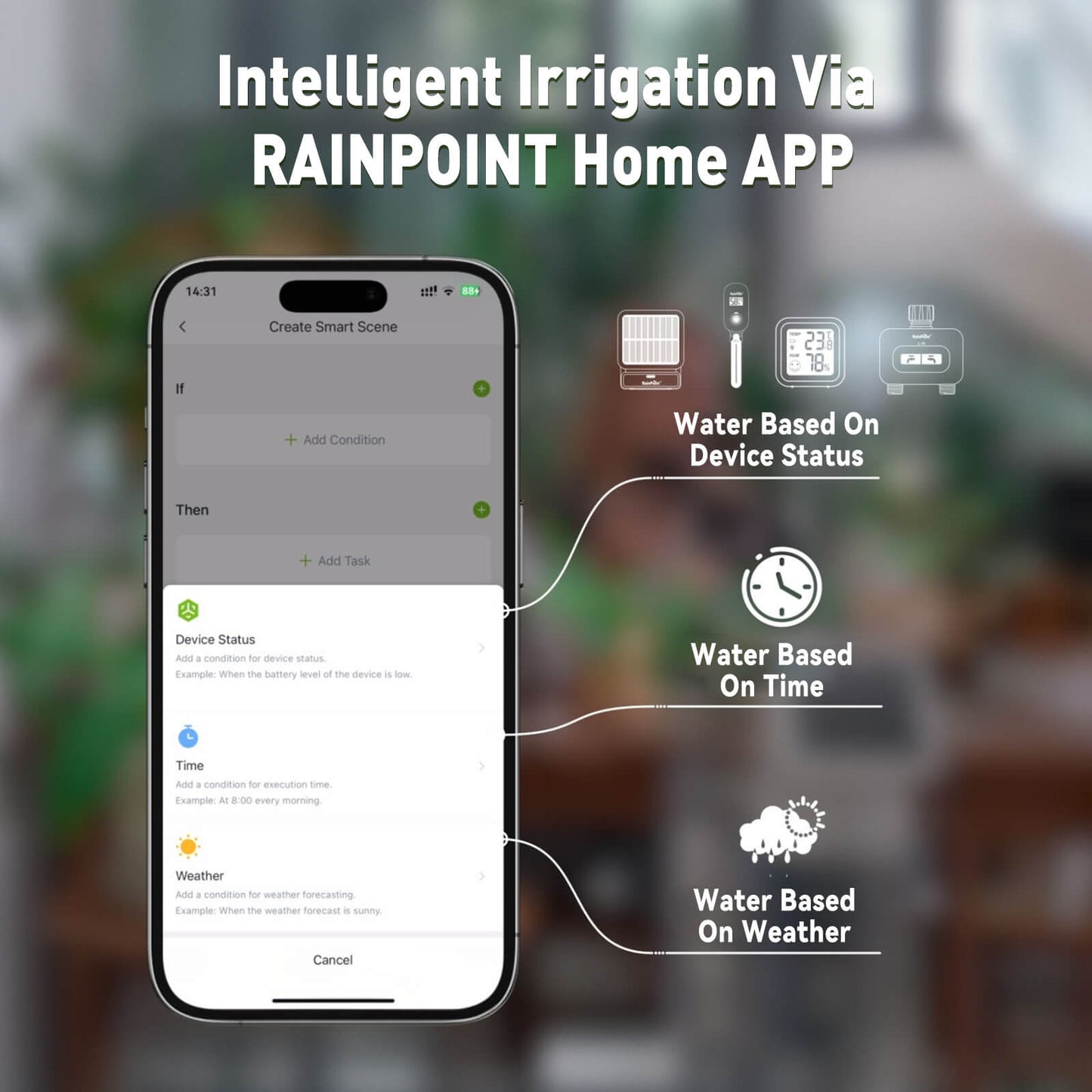 RAINPOINT Smart WiFi Solar Automatic Plant Watering System for House Potted Plants Gen 2