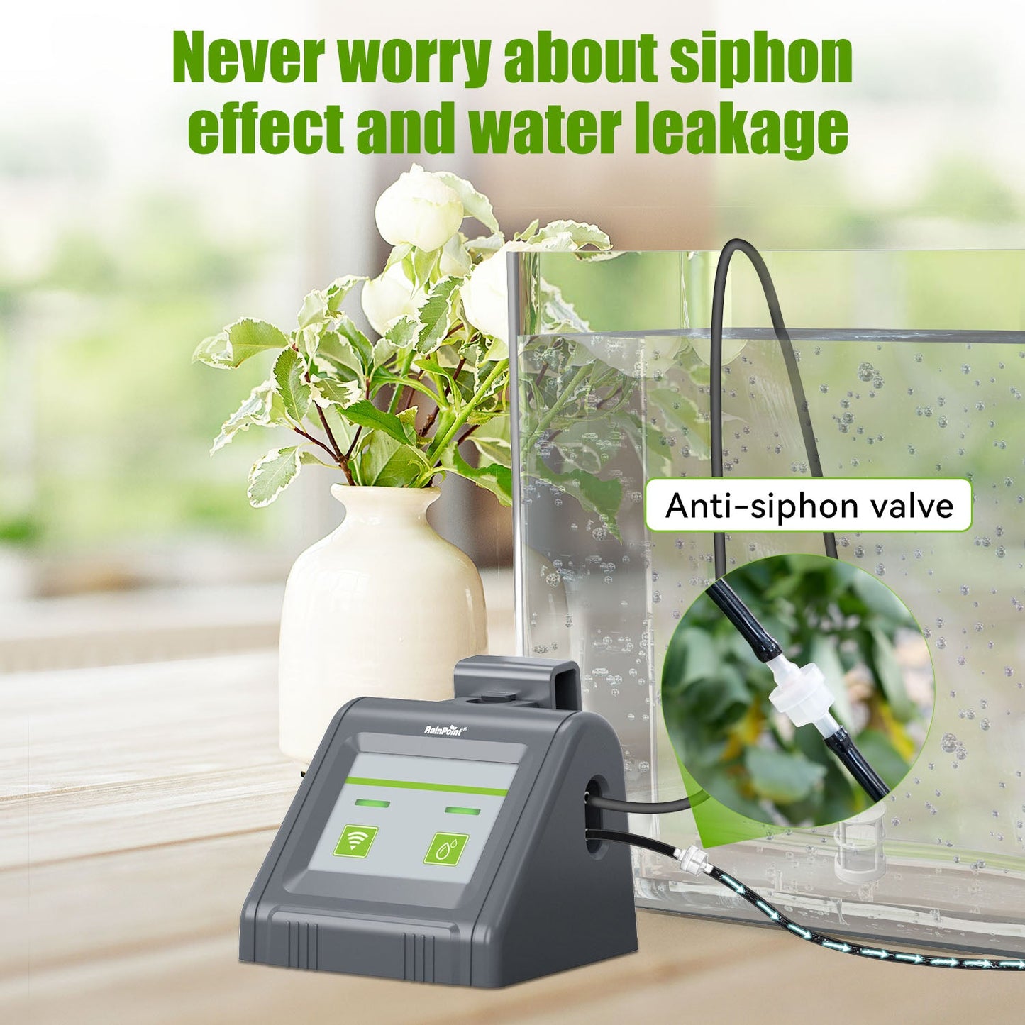 RainPoint WiFi Water Tank Pump Timer, WiFi Automatic Watering System