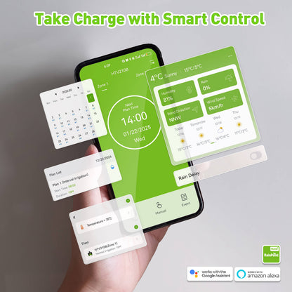 RainPoint with Brass Inlet 2-Zone Smart Hose Timer