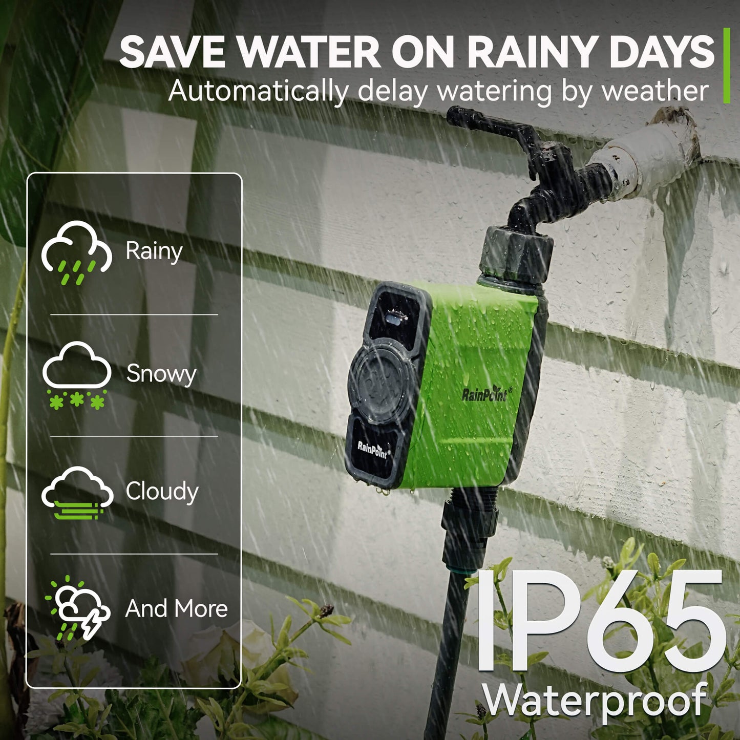 RainPoint Smart Garden Hose Faucet Timer with Hub