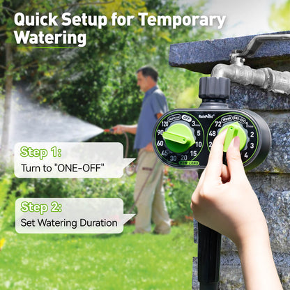 RainPoint Simple 2-Dial Outdoor Sprinkler Controller