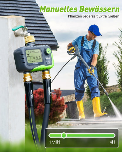 RAINPOINT 2-Zone Irrigation Timer – Programmable, Rain Delay, IP65 Waterproof
