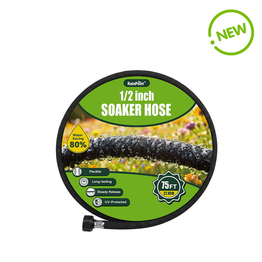 RAINPOINT 1/2'' Soaker Hose 75ft for Garden