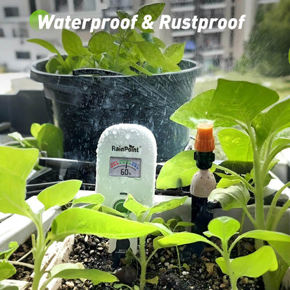 [2026 Version]RAINPOINT Visual Gauge Digital Smart Wireless Plant Moisture Meter,WiFi Hub Needed