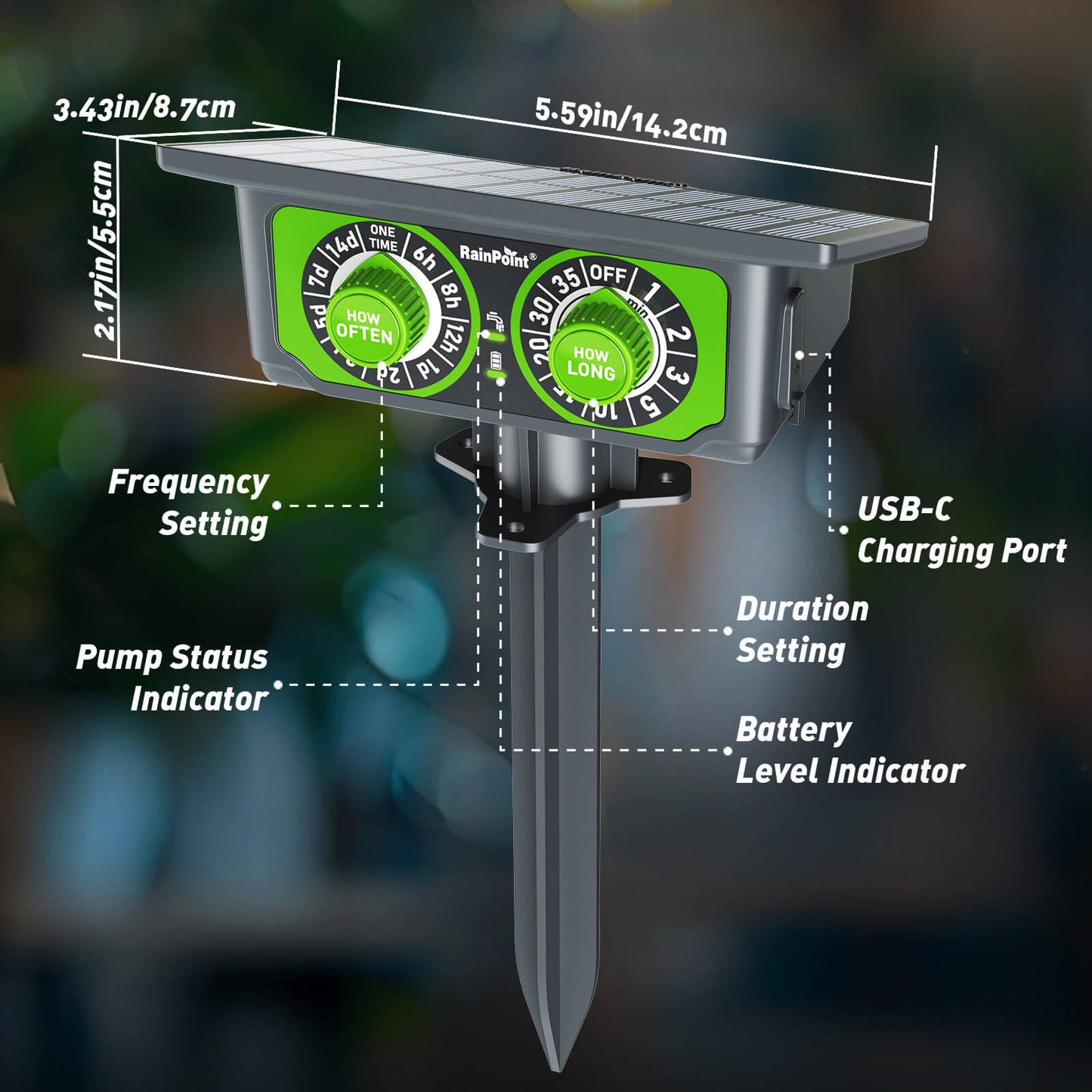 RAINPOINT Solar Drip Irrigation: Auto Watering Kit for 15 Plants, Easy Setup for Garden, Grow Tent, Raised Bed