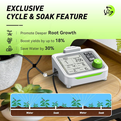 RAINPOINT Large Display Automatic Plant Waterer Indoor for Up to 10-15 Pot Plants