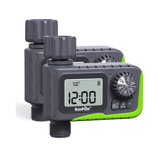 RainPoint 2 Pack Garden Sprinkler Timer Irrigation Lawn Watering Controller