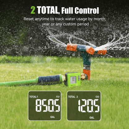 RainPoint Smart Water Flow Meter with Bluetooth App Control