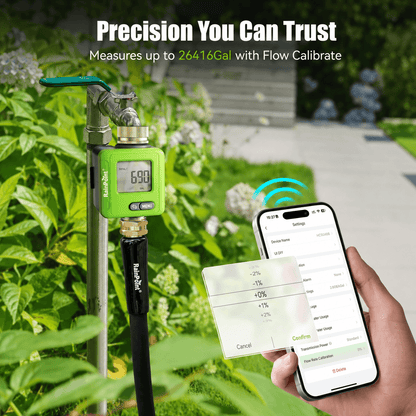 RainPoint Smart Water Flow Meter with Bluetooth App Control