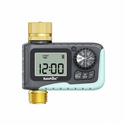 RainPoint Sprinkler Timer with Brass Inlet & Outlet