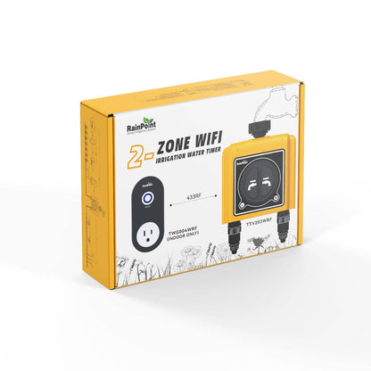 RainPoint Smart WiFi 2-Zone Sprinkler Timer, Hose Water Timer Voice controlled Google Home And Alexa