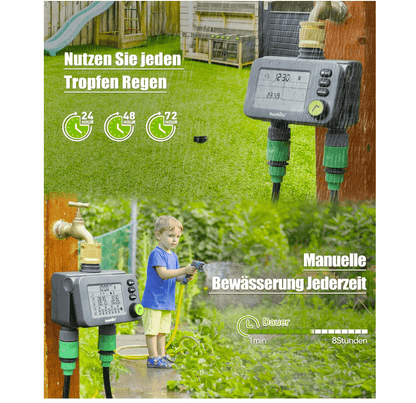 RAINPOINT Irrigation Computer 2 Outlets with Brass Inlet
