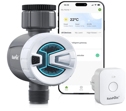 RAINPOINT Irrigation Computer, WiFi, Automatic Watering with Cycle Soak Mode
