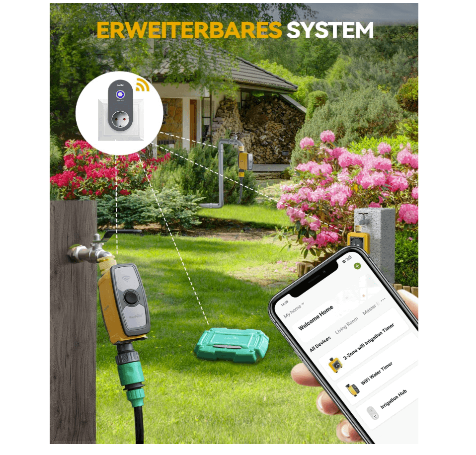 RAINPOINT Irrigation Computer WLAN 2.4GHz with Brass Inlet