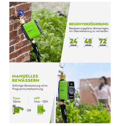 RAINPOINT Irrigation Computer 1-Zone Smart Sprinkler Timer +  Antenna Gateway for Garden
