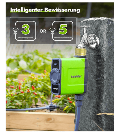 RAINPOINT Irrigation Computer WLAN without Antenna Gateway, with Brass Inlet, for Garden