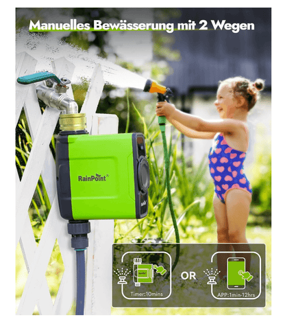 RAINPOINT Irrigation Computer WLAN without Antenna Gateway, with Brass Inlet, for Garden
