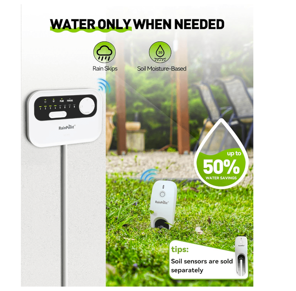 RAINPOINT 8-Zone Smart Sprinkler Controller