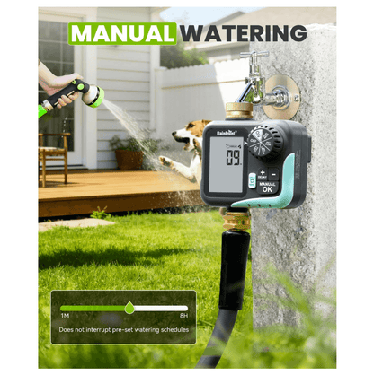 RAINPOINT Sprinkler Timer for Garden Hose - Hose Timer with Cycle & Soak, Brass Inlet & Outlet