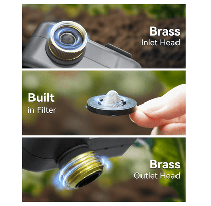 RAINPOINT Sprinkler Timer for Garden Hose - Hose Timer with Cycle & Soak, Brass Inlet & Outlet