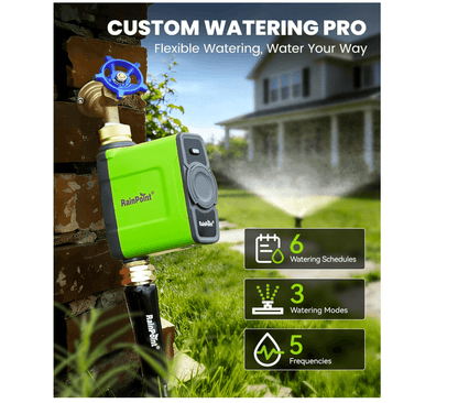 RAINPOINT WiFi Water Timer for Garden Hose (Brass Inlet & Outlet, No Gateway)