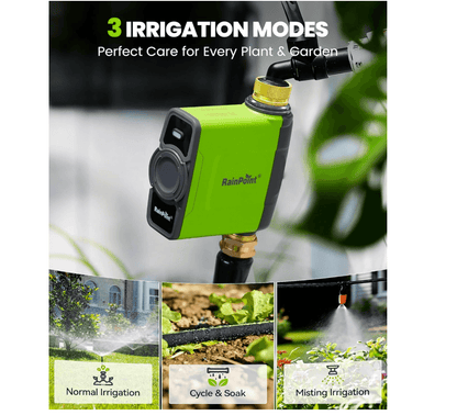 RAINPOINT WiFi Water Timer for Garden Hose (Brass Inlet & Outlet, WiFi Gateway)