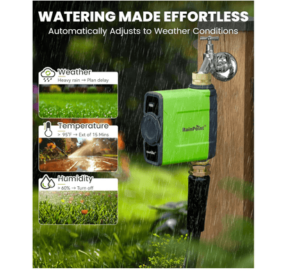RAINPOINT WiFi Water Timer for Garden Hose (Brass Inlet & Outlet, No Gateway)
