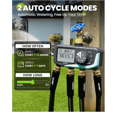 RAINPOINT Sprinkler Timer 4 Zone, Water Timer for Programmable