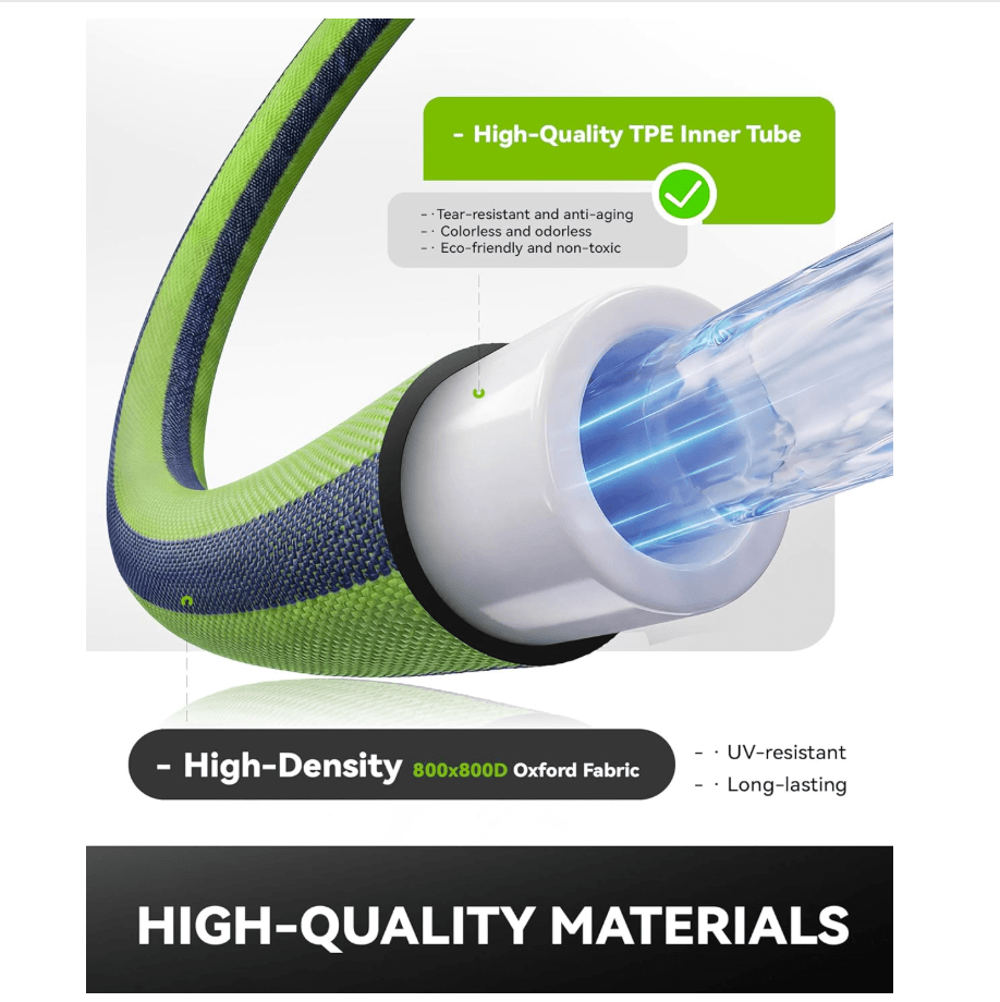 RAINPOINT Garden Hose 100FT, 3/4" Fittings