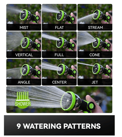 RainPoint 50FT Garden Hose with 10-Pattern Spray Nozzle