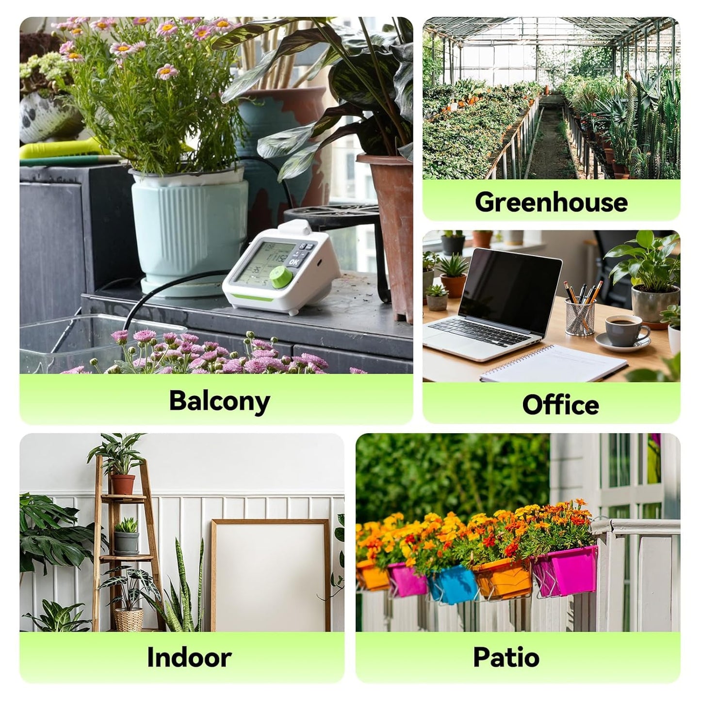 RAINPOINT Large Display Automatic Plant Waterer Indoor for Up to 10-15 Pot Plants