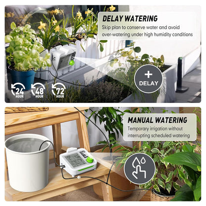 RAINPOINT Large Display Automatic Plant Waterer Indoor for Up to 10-15 Pot Plants