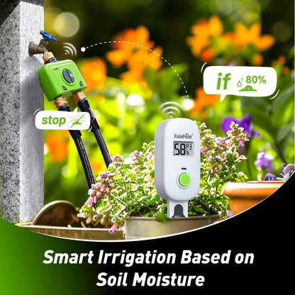 RainPoint Smart Irrigation System with Soil & Weather Sensors