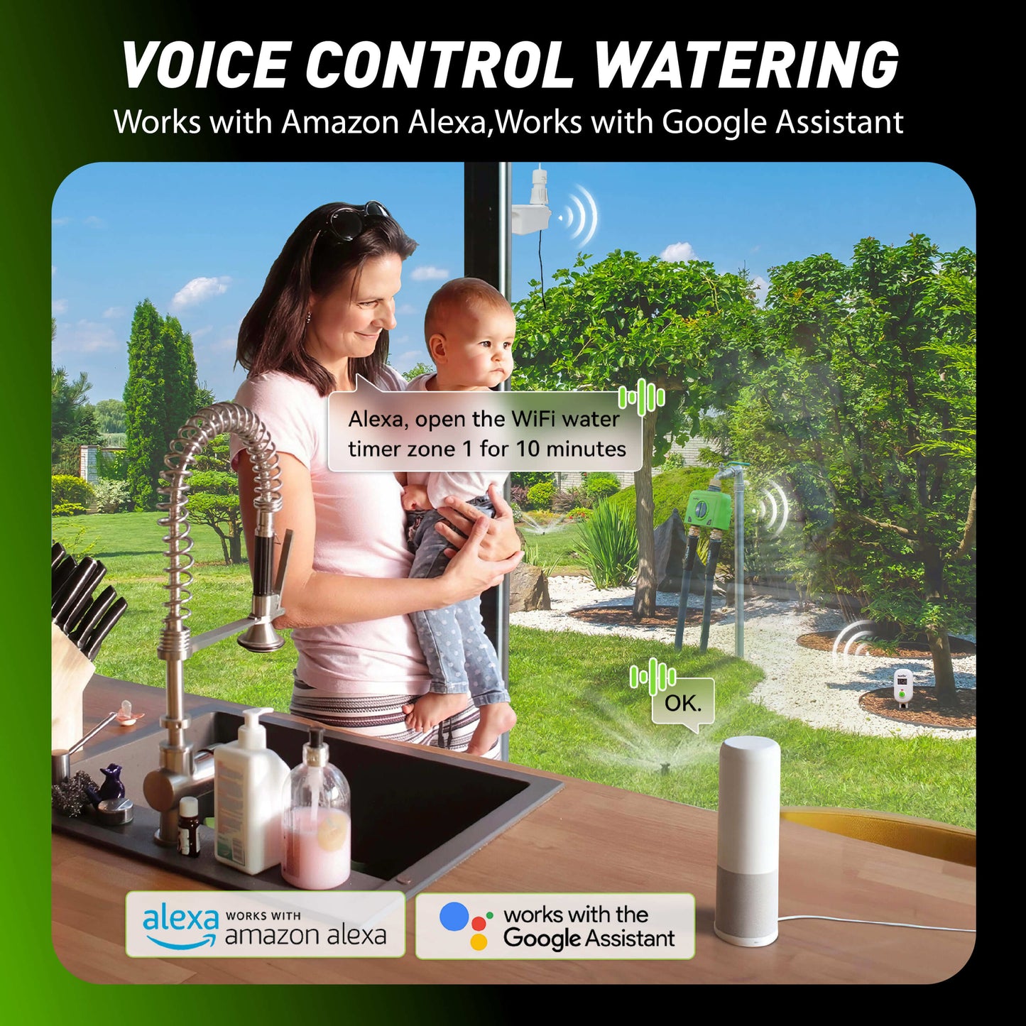 RainPoint Smart Irrigation System with Soil & Weather Sensors
