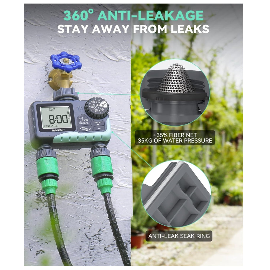 RAINPOINT 2 Zone Sprinkler Timer - 2pcs