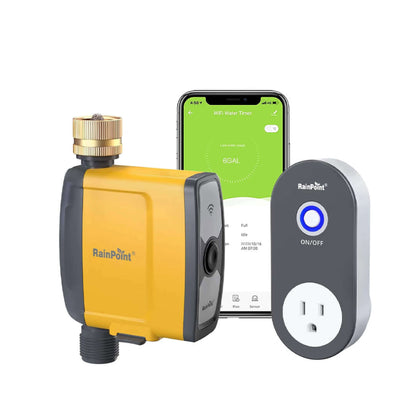 RainPoint WiFi Water Timer, Smart Sprinkler Timer, Brass Inlet