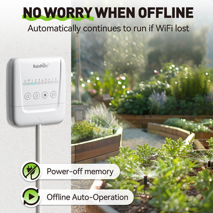 RainPoint 8 Zone Smart Sprinkler Controller