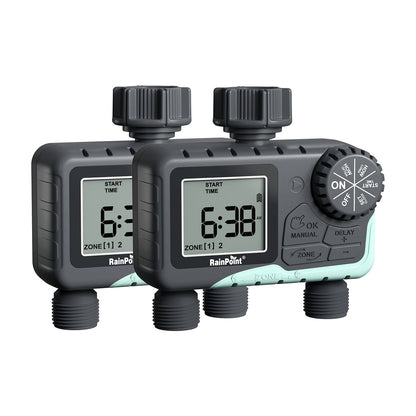 RAINPOINT 2 Zone Sprinkler Timer - 2pcs