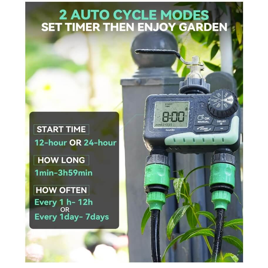 RAINPOINT 2 Zone Sprinkler Timer - 2pcs