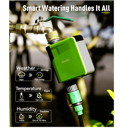 RainPoint Brass Inlet Smart Sprinkler Timer for Watering