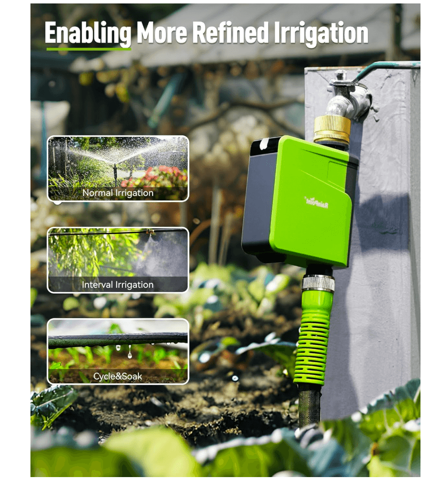 RainPoint Brass Inlet Smart Sprinkler Timer for Watering